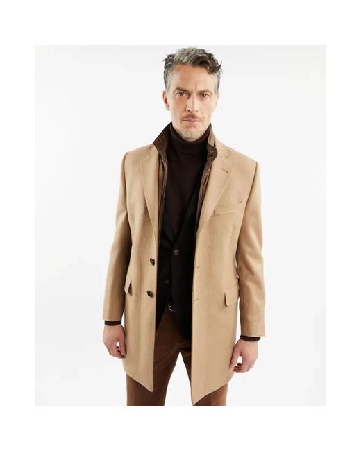 Fay Natural Single-Breasted Coats for men