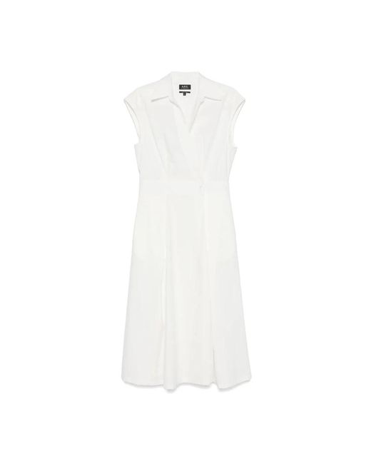 A.P.C. White Short Dresses
