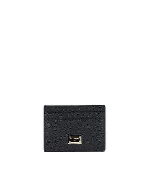Dolce & Gabbana Black Calf Leather Bos Taurus Wallet