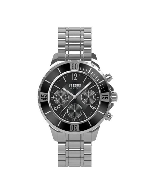 Tokyo chrono cronografo orologio acciaio di Versus  in Metallic da Uomo
