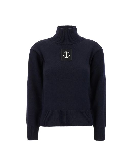 Jil Sander Blue Turtlenecks