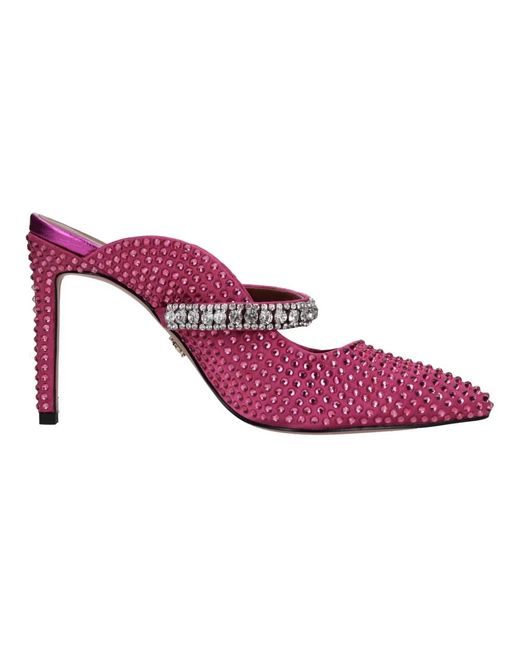 Kurt Geiger Purple Heeled Mules