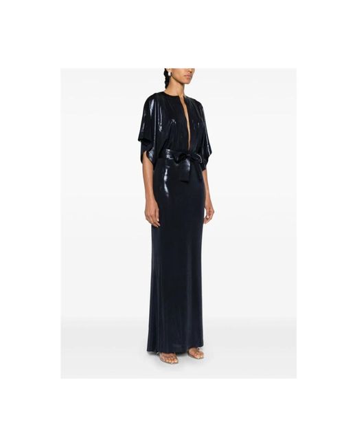 Norma Kamali Blue Evening Dress