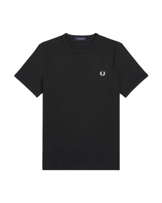 Fred Perry Tops ,Zwart ,T-Shirts in het Black voor heren
