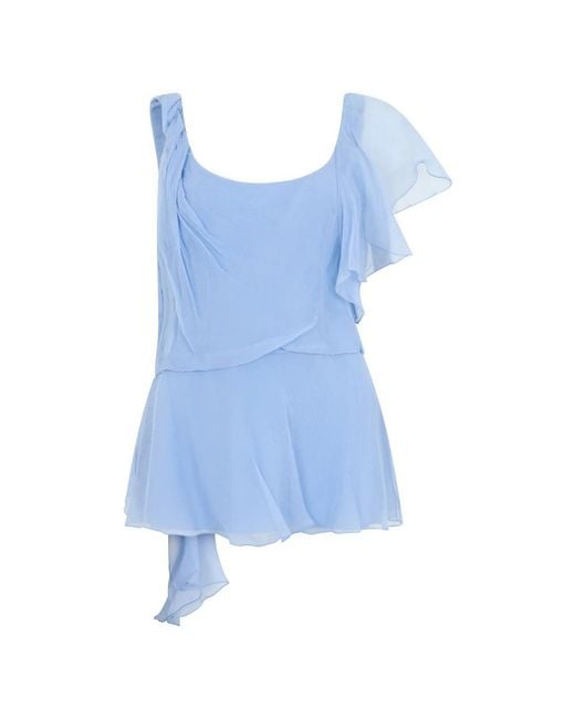 Alberta Ferretti Blue Sleeveless Tops