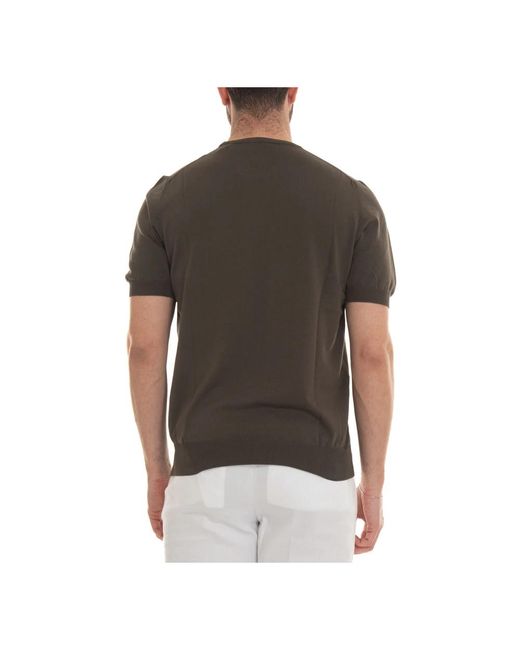 Gran Sasso Kurzarm rundhals pullover aus baumwolle,t-shirt in Brown für Herren