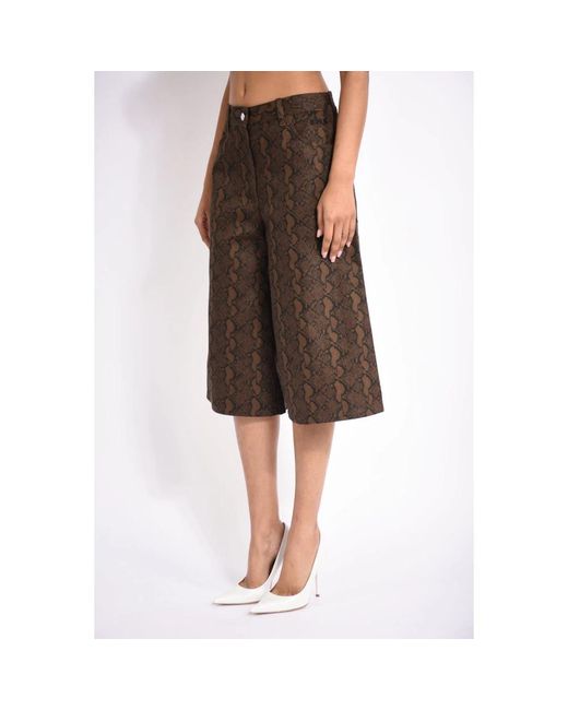 MSGM Cropped Broeken in het Brown