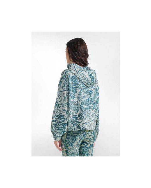 Deha Hoodies & Sweatvesten ,Blauw ,Katoen Blauwe Biologische Katoenen Trui in het Blue