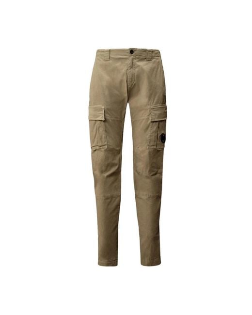 C P Company Green Slim-Fit Trousers for men