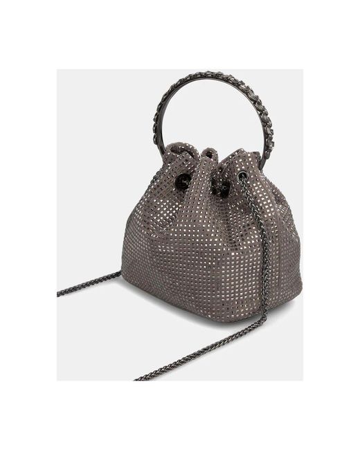 Alma En Pena. Gray Bucket Bags