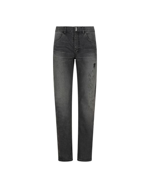 Givenchy Gray Distressed Vintage Slim Denim Jeans for men