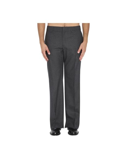 Céline Pinstripe Wool Dress Pants in Gray für Herren