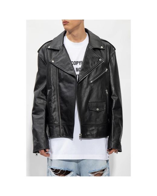 Vetements Jassen ,Zwart ,Leather Jassen in het Black voor heren