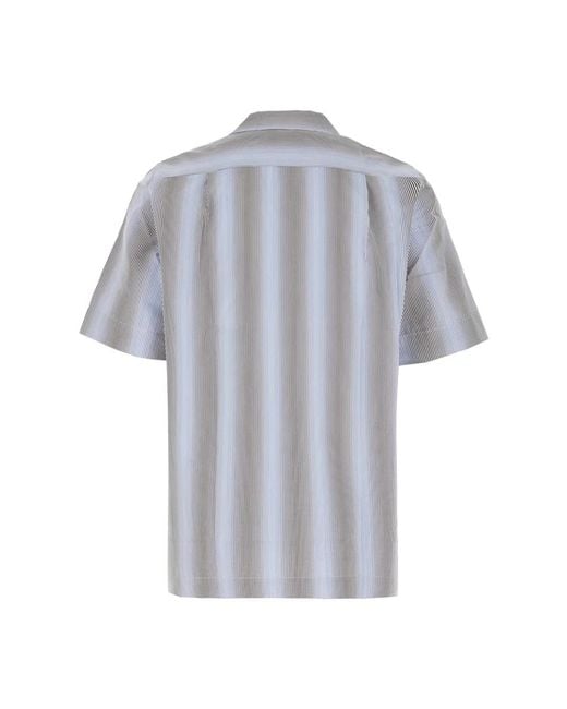 Dries Van Noten Blue Short Sleeve Shirts for men