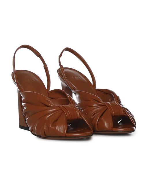 Fendi Brown High Heel Sandals