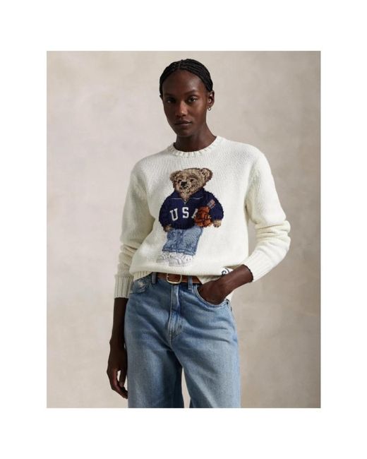 Polo Ralph Lauren White Round-Neck Knitwear