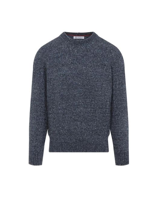 Brunello Cucinelli Luxuriöse Strickware Für Männer in Blue für Herren