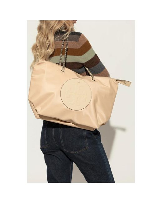 Tory Burch Ella Shopper Tas in het Natural