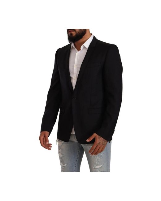 Blazers di Dolce & Gabbana in Black da Uomo