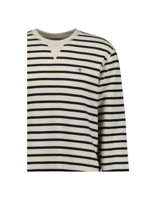 Gant Gray Round-Neck Knitwear for men