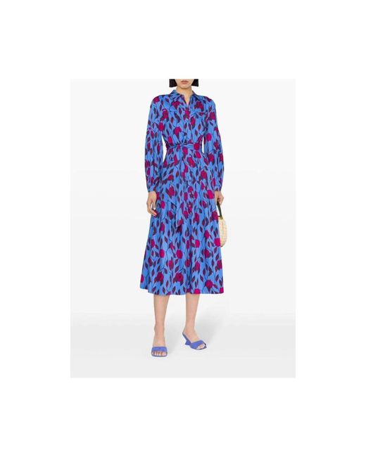 Diane von Furstenberg Blue 'lux' Dress,