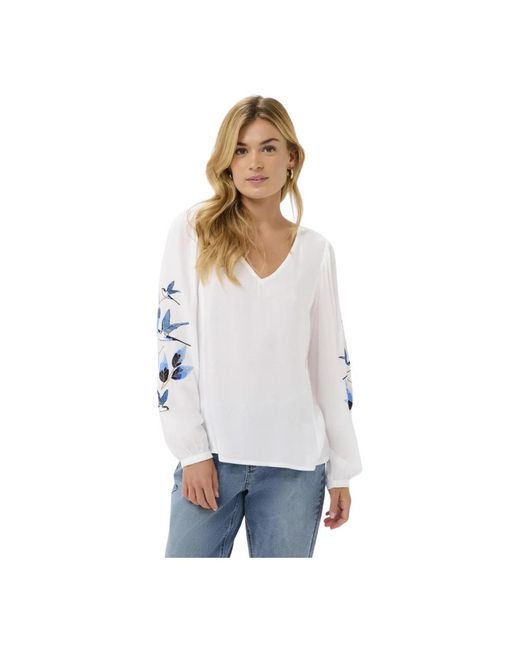 Cream Overhemden ,Wit ,Blouses in het White