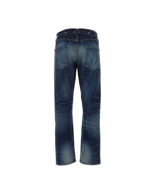 Visvim Jeans ,Blauw ,Denim Donkerblauwe Denim Straight Jeans in het Blue voor heren