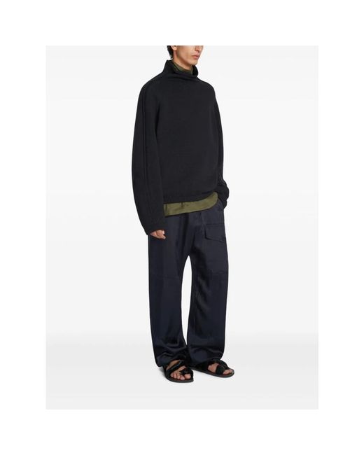 Dries Van Noten Blue Wide Trousers for men