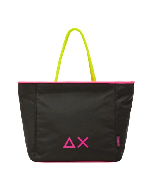 Sun 68 Black Shopping Bags