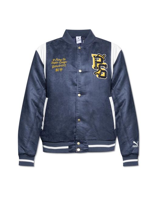 PUMA Jassen ,Blauw ,Leer X Staple in het Blue voor heren