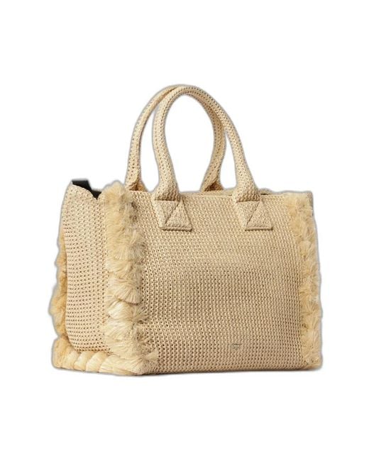 Pinko Metallic Shopping Bags
