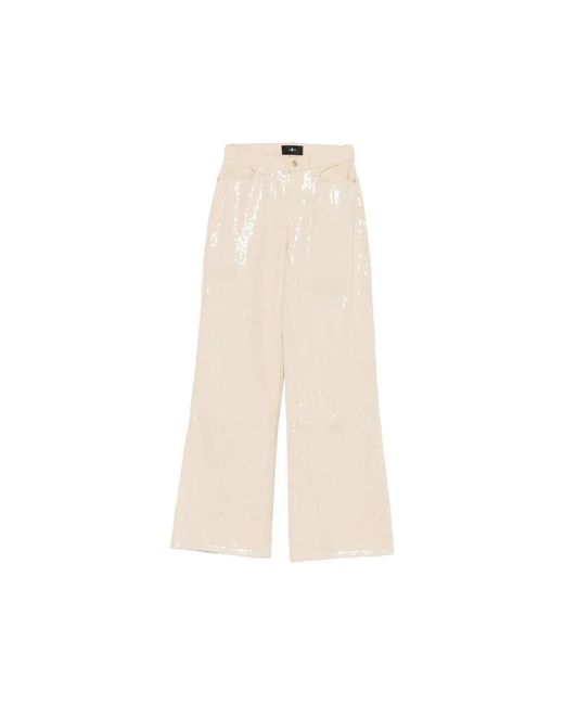 7 For All Mankind Natural Wide Trousers