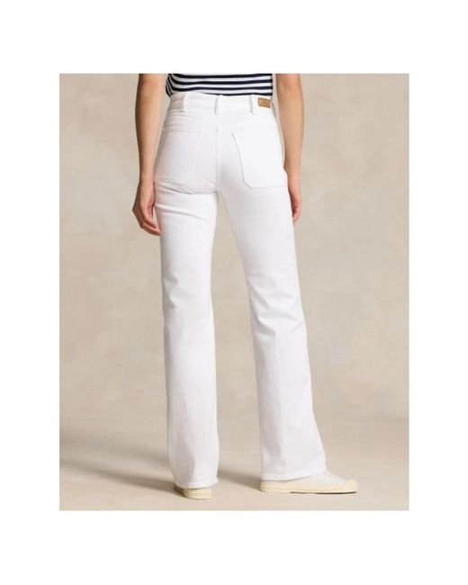 Polo Ralph Lauren White Bootcut Jeans