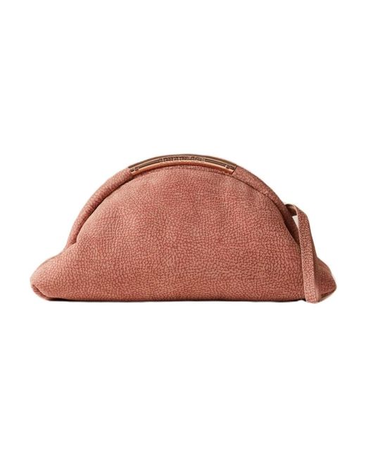 Trésor clutch - op suede bolso Borbonese de color Pink