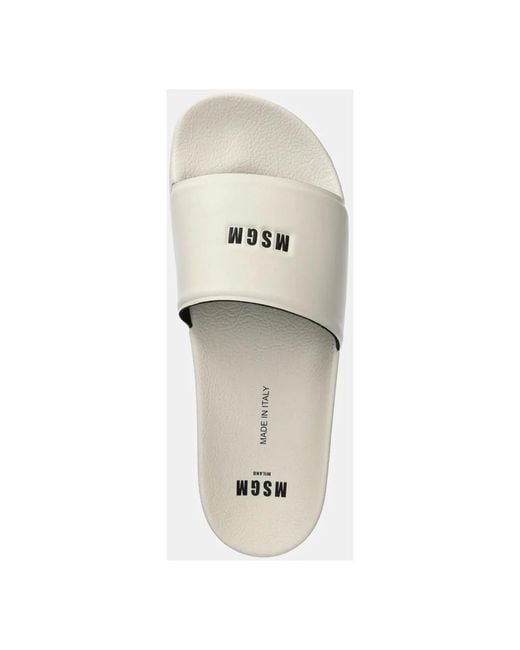 Sliders di MSGM in Natural da Uomo