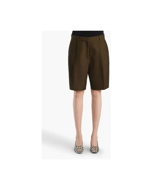 Khaite Green Bermudas