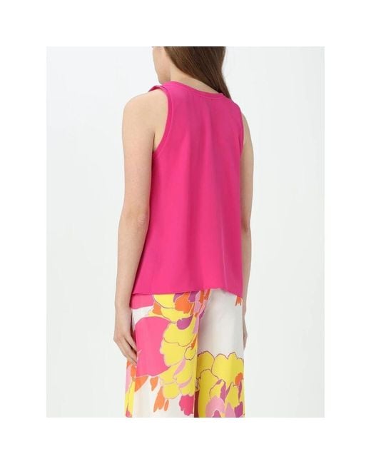 Hanita Pink Fuchsia V-Neck Top