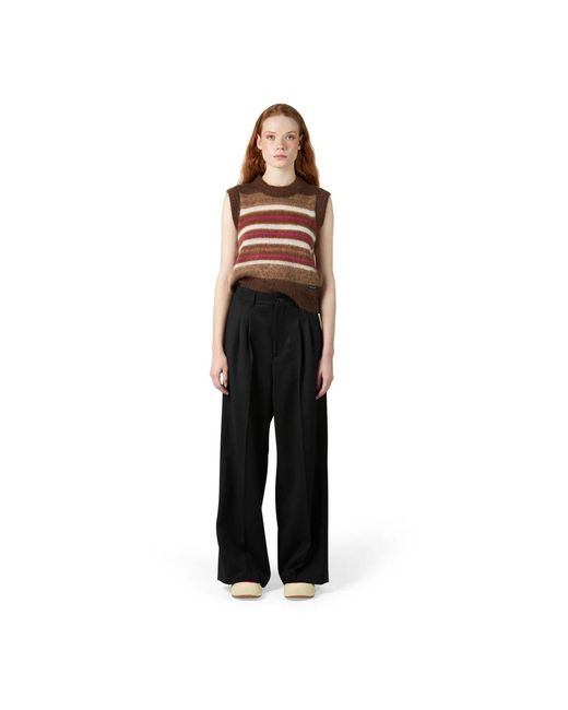 Philippe Model Broeken ,Zwart ,Wol Broek in het Black