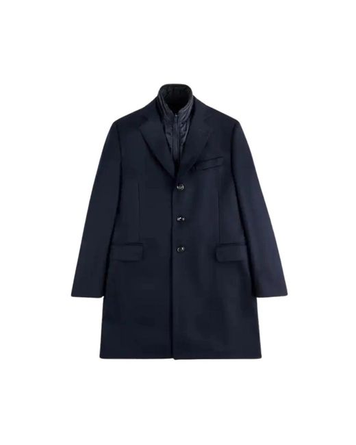 Fay Jassen ,Blauw ,Wol Double Coat in het Blue voor heren