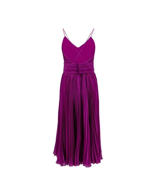 Max Mara Purple Lila V-Ausschnitt Kleid Made