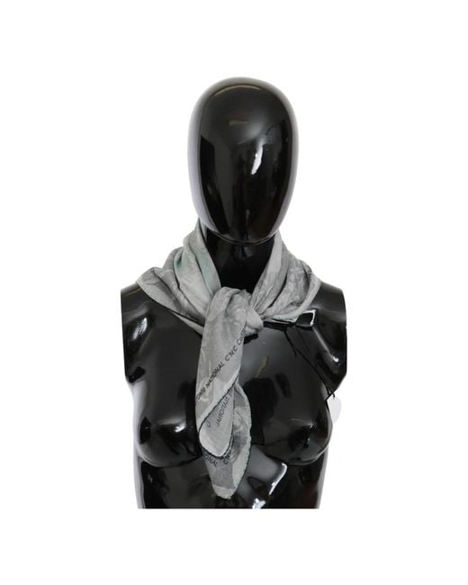 CoSTUME NATIONAL Gray Silky Scarves
