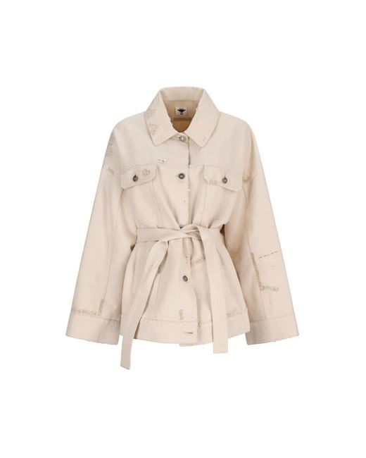 Dior Natural Oversized Jacke Mit Gürtel