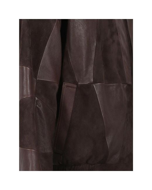 Versace Brown Leather Jackets for men