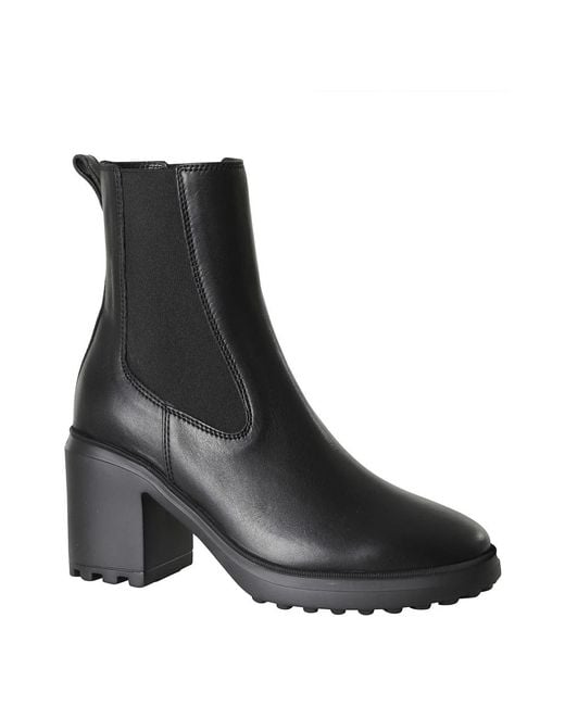 Hogan Black Heeled Boots