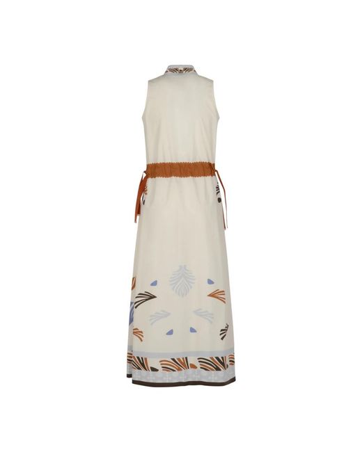 Midi Dresses Herno de color Natural