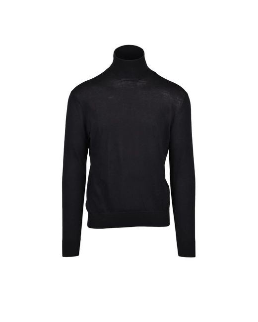 Ballantyne Herren Woll Rollkragenpullover in schwarz