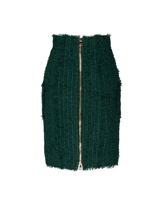 Balmain Green Short Skirts
