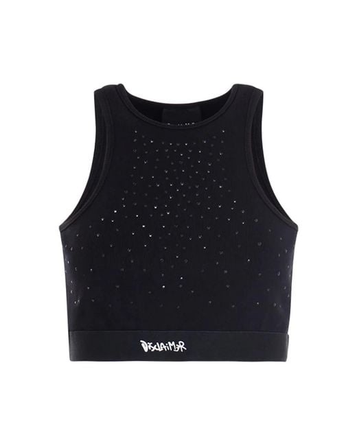 DISCLAIMER Blue Sleeveless Tops