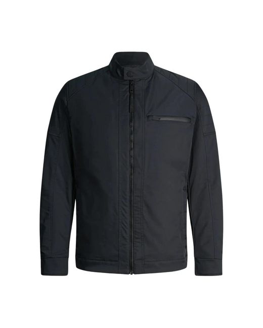 Strellson Jassen ,Blauw ,Polyester Biker-Stijl Windjack in het Blue voor heren