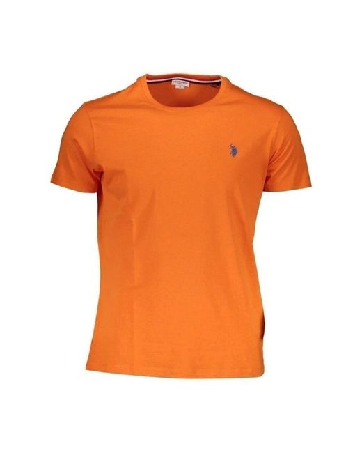U.S. POLO ASSN. Oranges Herren Baumwoll Logo T-Shirt für Herren